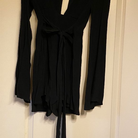 Open Front & Back Romper with Tie Waist - Picture 5 of 5